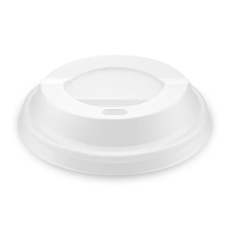 Víčko vypouklé bílé (CPLA) -BIO- pro kelímky Ø 80 mm [100 ks] (76593)