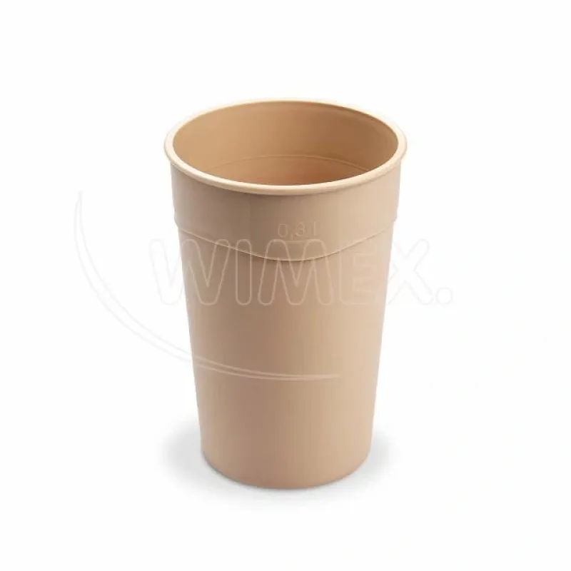 Kelímek vratný krémový 0,3 l (PP) [10 ks] (21330)