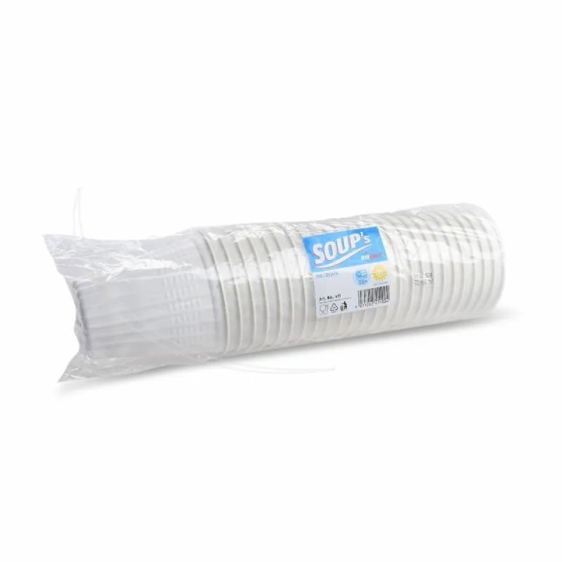 Termo-miska "airpac" kulatá bílá 750 ml, Ø 11,5 cm, [25 ks] (PP411-1C)