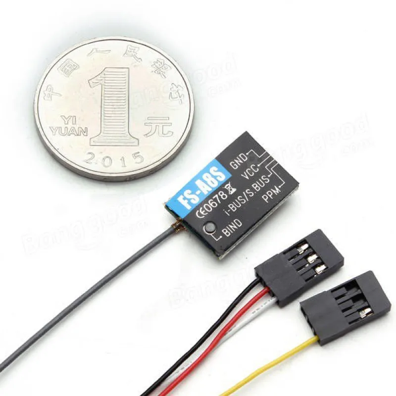 Flysky FS-A8S V2 2.4G 8CH Mini příjmač s PPM i-BUS SBUS Output