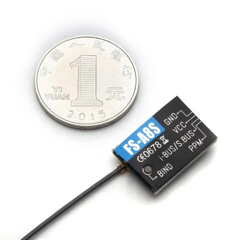 Flysky FS-A8S V2 2.4G 8CH Mini příjmač s PPM i-BUS SBUS Output