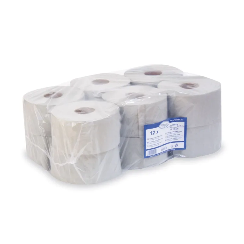 NEPOSÍLÁME - Toaletní papír JUMBO 1-vrstvý Ø 19 cm, návin 130 m, natural [1 ks] (60219.1) Pouze vlastní odvoz nebo rozvoz Náchod a okolí do 12-ti km