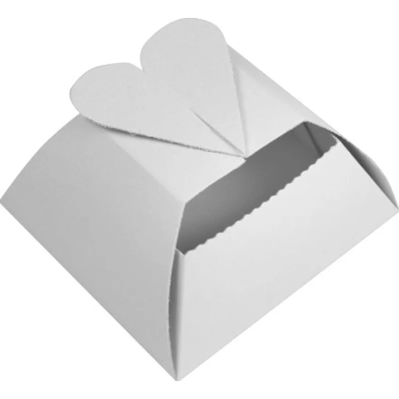 Svatební krabička se srdíčkem 10 x 10 x 5,5 cm [1 ks] (71705.22- CH9A ) (Svatební krabička tvar srdíčko 10 x 10 x 5,5 cm, 1 ks )