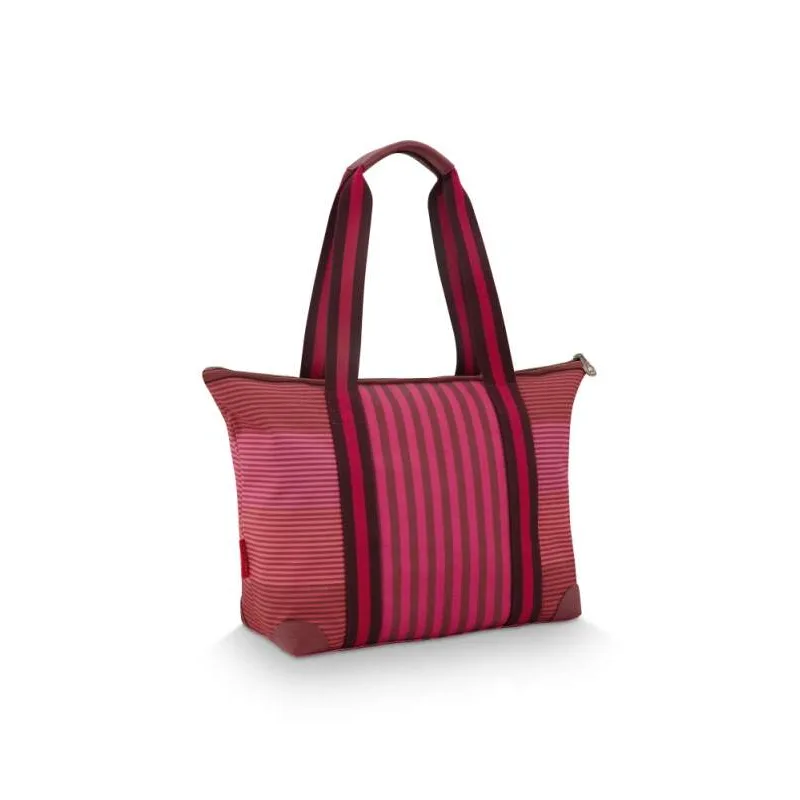 Pip Studio Tilda Stripe Plážová taška, růžová