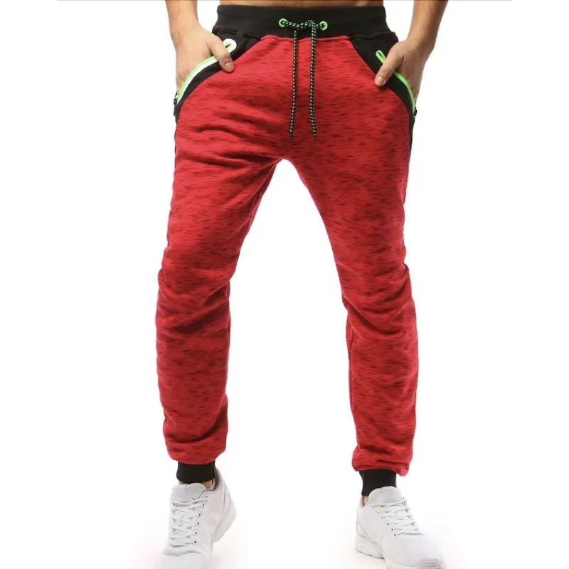 Pánske tepláky červené Dstreet UX3513 XL
