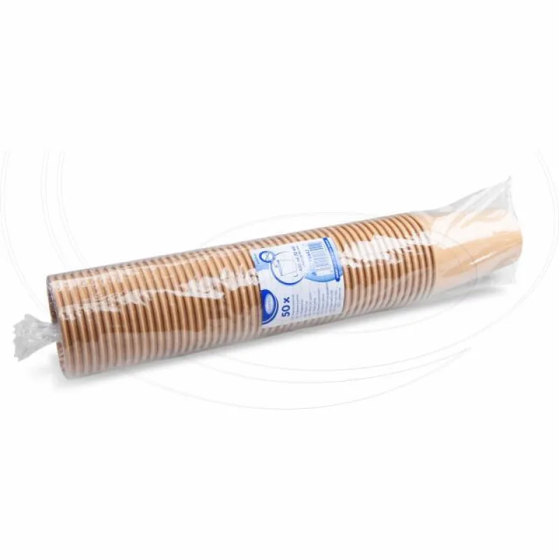 Papírový kelímek hnědý 420 ml, L (Ø 90 mm) [50 ks] (76442)