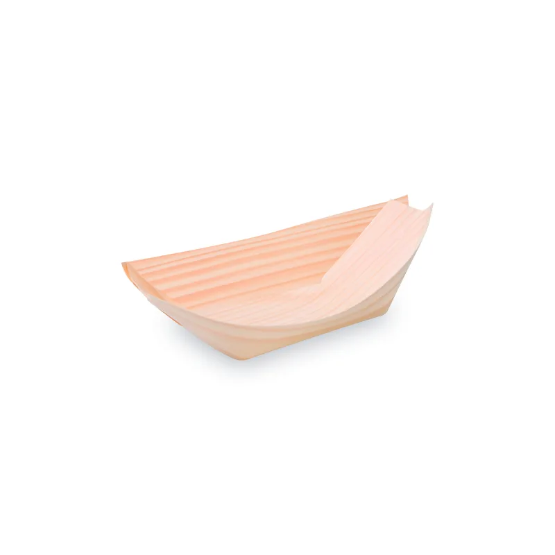 Fingerfood miska dřevěná, lodička 13 x 8 cm [100 ks] (66613)