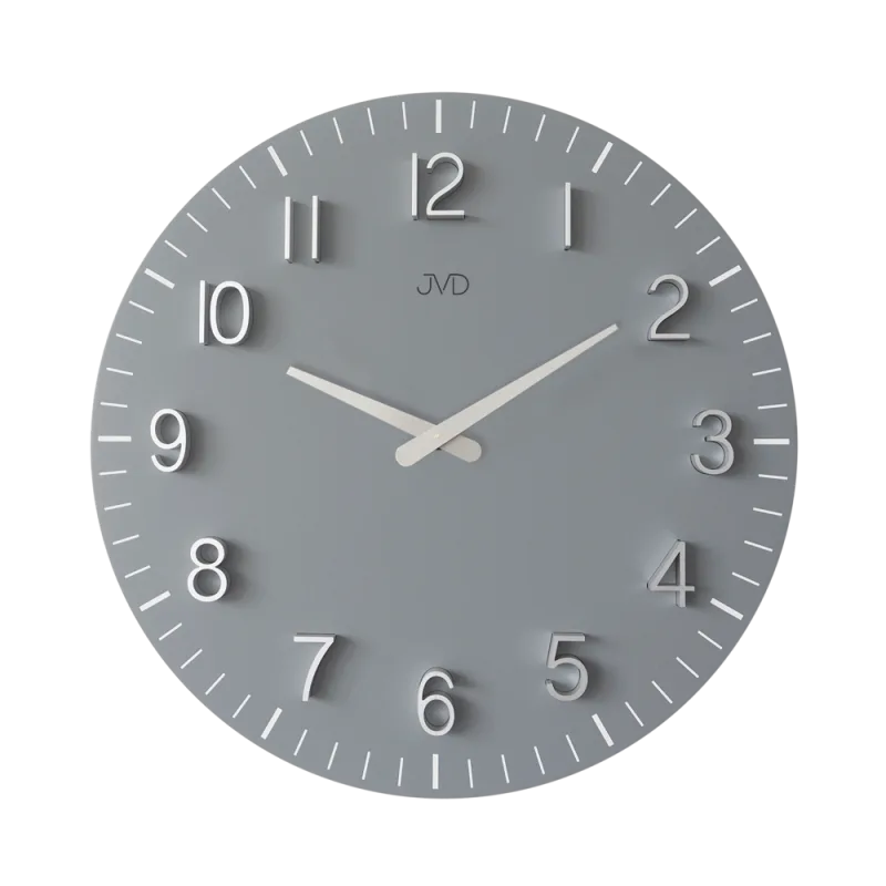 JVD Designové nástěnné minimalistické šedé hodiny JVD HC404.3