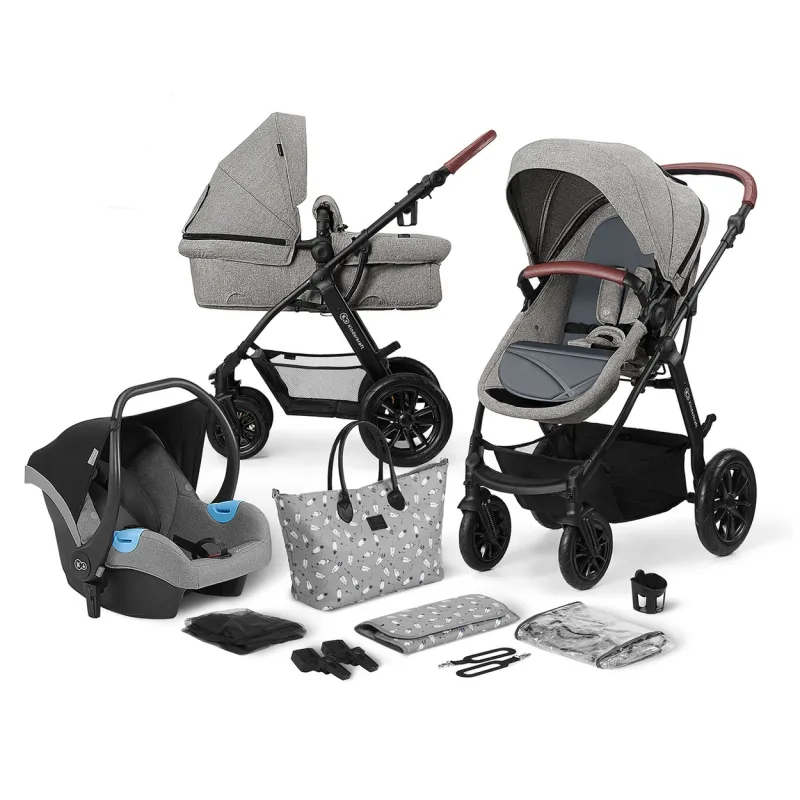 Kombinovaný kočík Kinderkraft 3v1 XMOOV - Grey