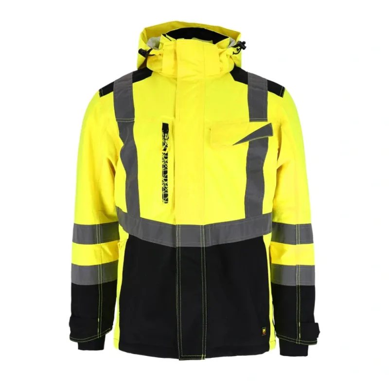 Leber&Hollman RAUTEX WJ zateplená bunda Rip-Stop HI-VIS Black/Yellov
