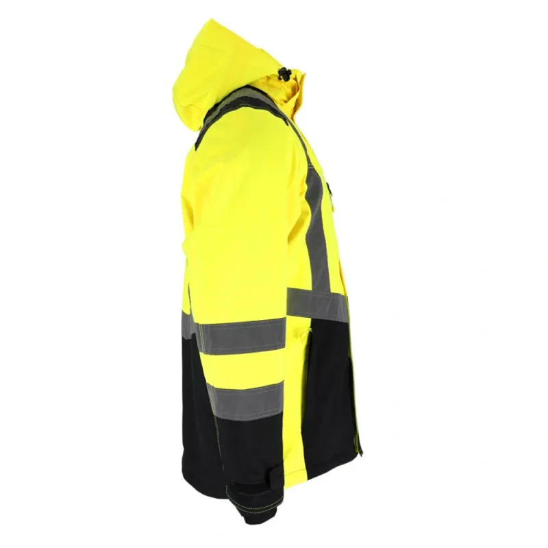 Leber&Hollman RAUTEX WJ zateplená bunda Rip-Stop HI-VIS Black/Yellov