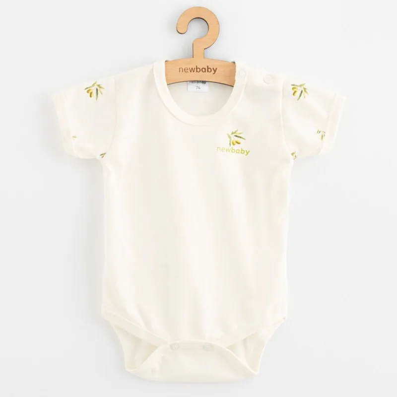 Dojčenské body s krátkym rukávom z organickej bavlny New Baby Olivy