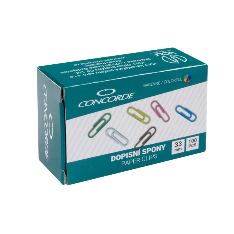 Dopisní spony CONCORDE 33mm, 100 ks (A65468)
