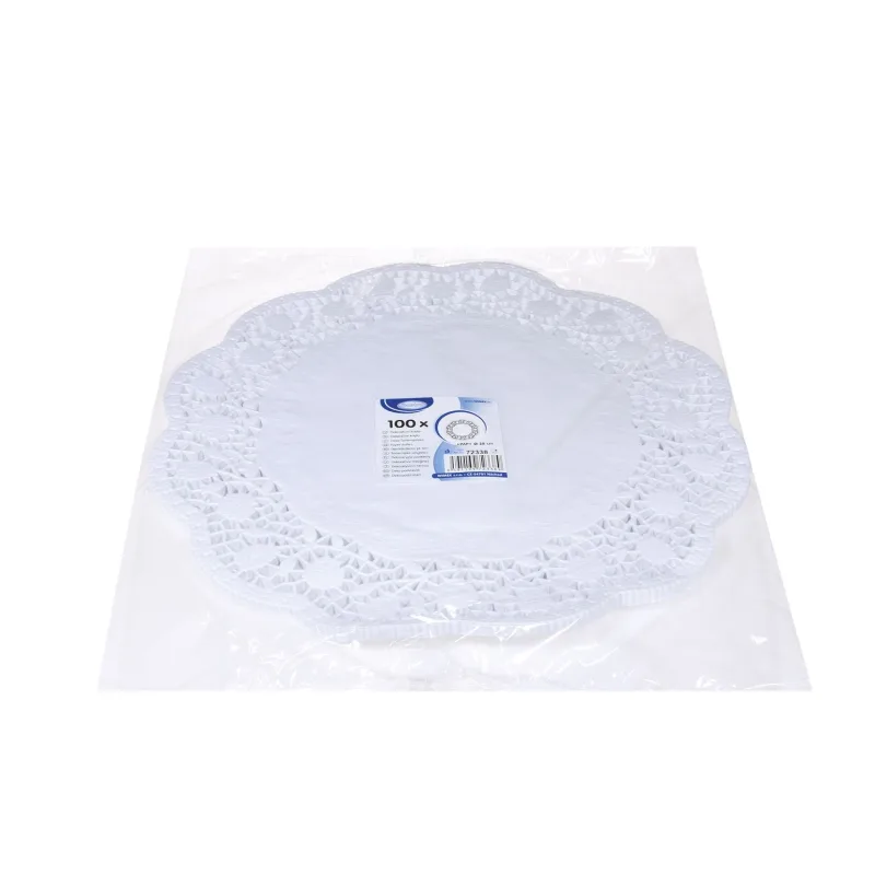 Dekorativní krajky kulaté Ø 38 cm [100 ks] (72338)