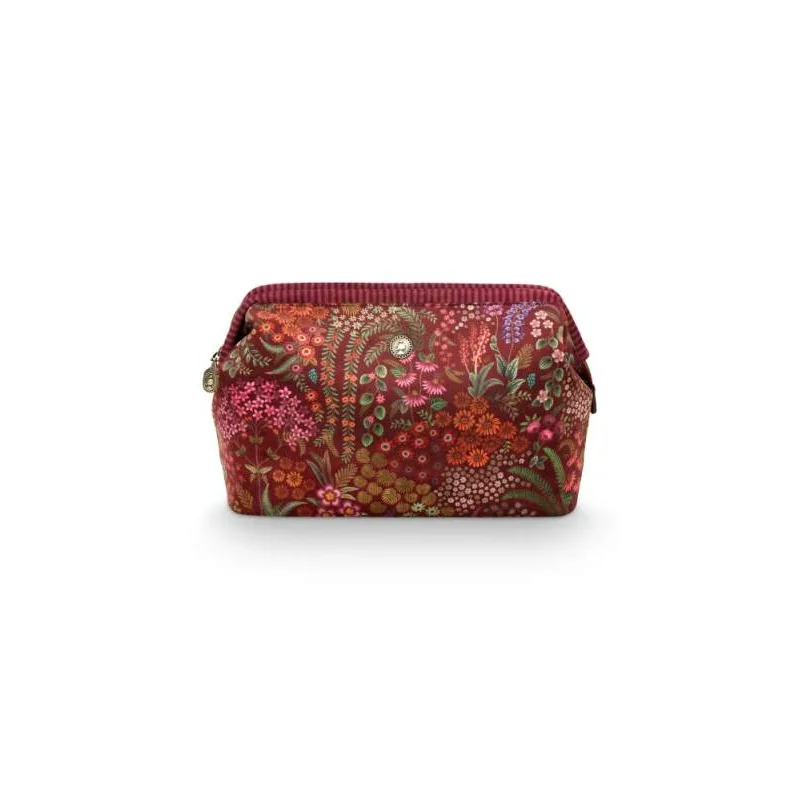 Pip Studio sametová kosmetická taška Querida Quilted Velvet, červená