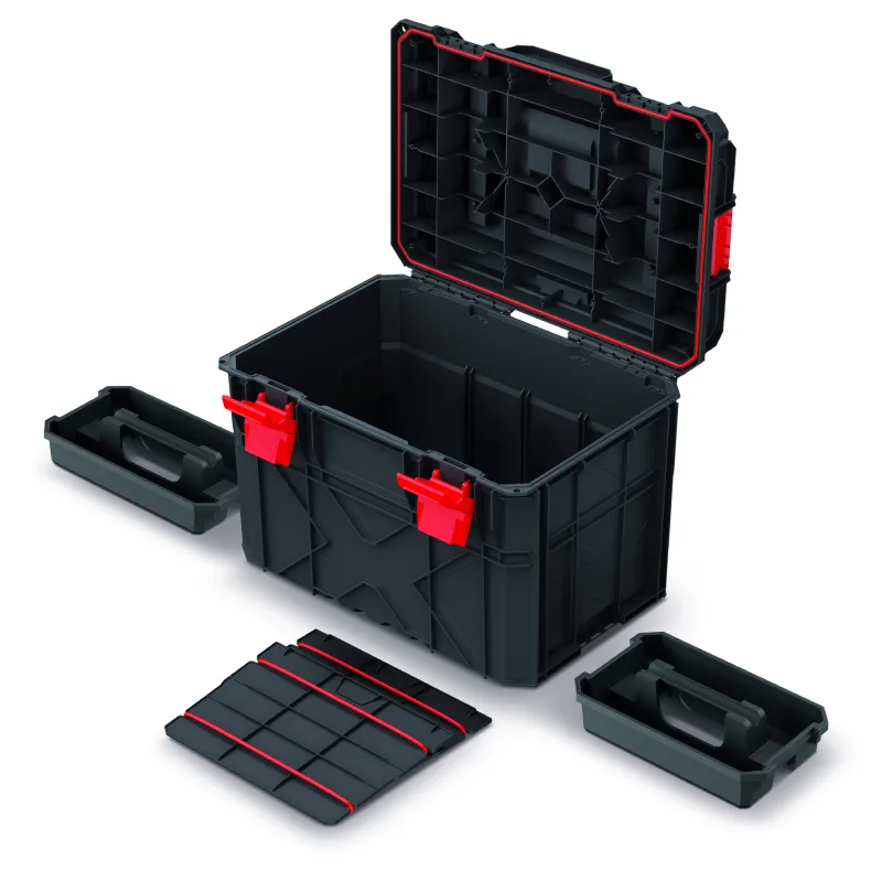 Kistenberg Kufor na náradie X BLOCK TECH čierny 546x380x407 2 nosiče a 2 priečky KXB604040-S411