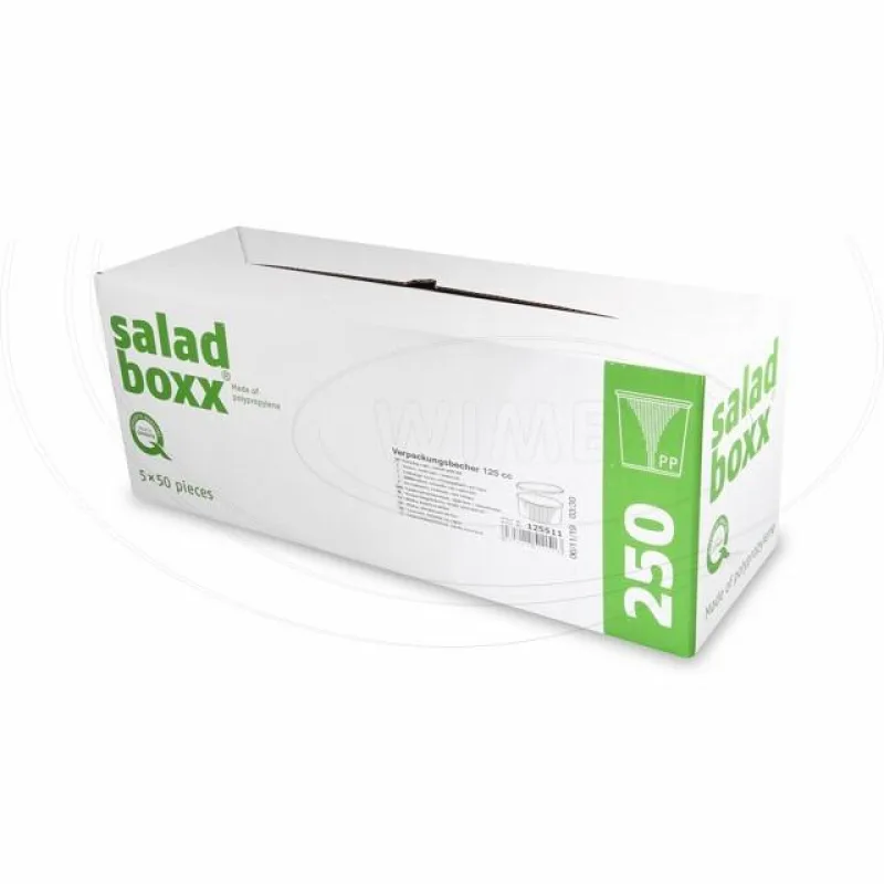 Miska kulatá průhledná 125 ml + víčko (PP) [2 x 250 ks] (PP511)