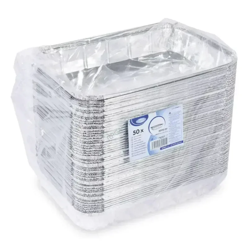 Miska (ALU) hranatá 315 x 211 x 51 mm 2000ml [50 ks](79203)