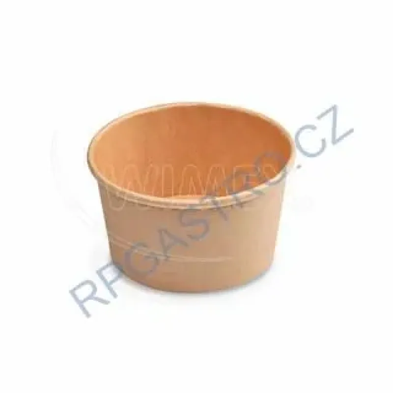 Papírové misky kulaté nepromastitelné kraft 500ml Ø115mm [50 ks](76951 - 1N,E64,P8A )