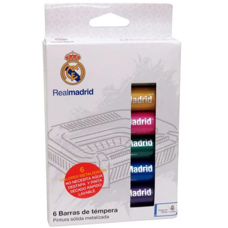 Real Madrid sada temperových farieb 6 ks