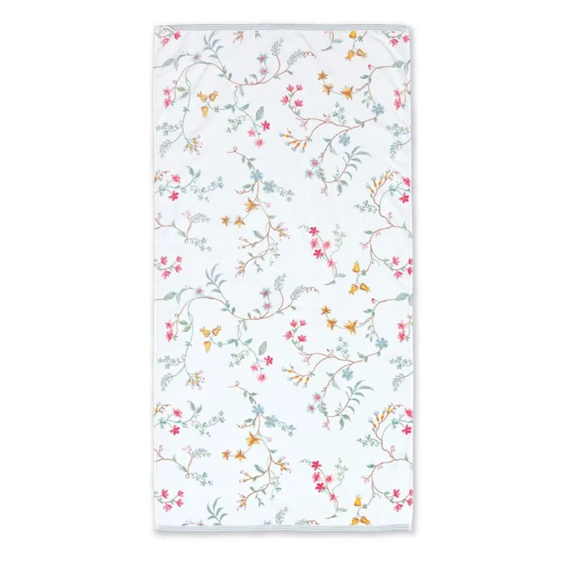 Pip Studio ručník Les Fleurs 70x140cm, bílý