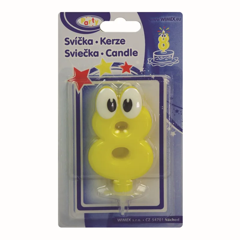 Číslová svíčka se stojánkem (8) 80 mm [1 ks] (37308)