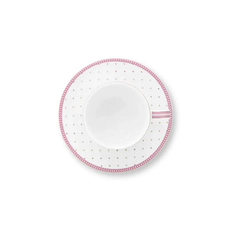 Pip Studio Jolie Dots Gold sada 2 ks espresso šálků s podšálky 100ml, růžová