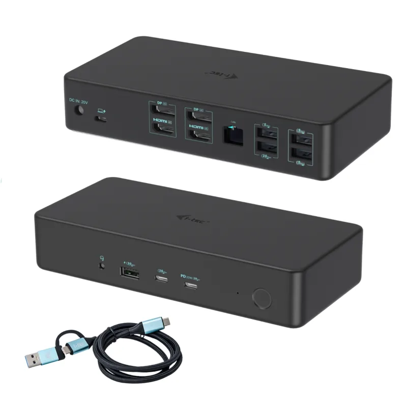 i-tec USB 3.0/ USB-C/ Thunderbolt 3 Professional Dual 4K Display Docking…