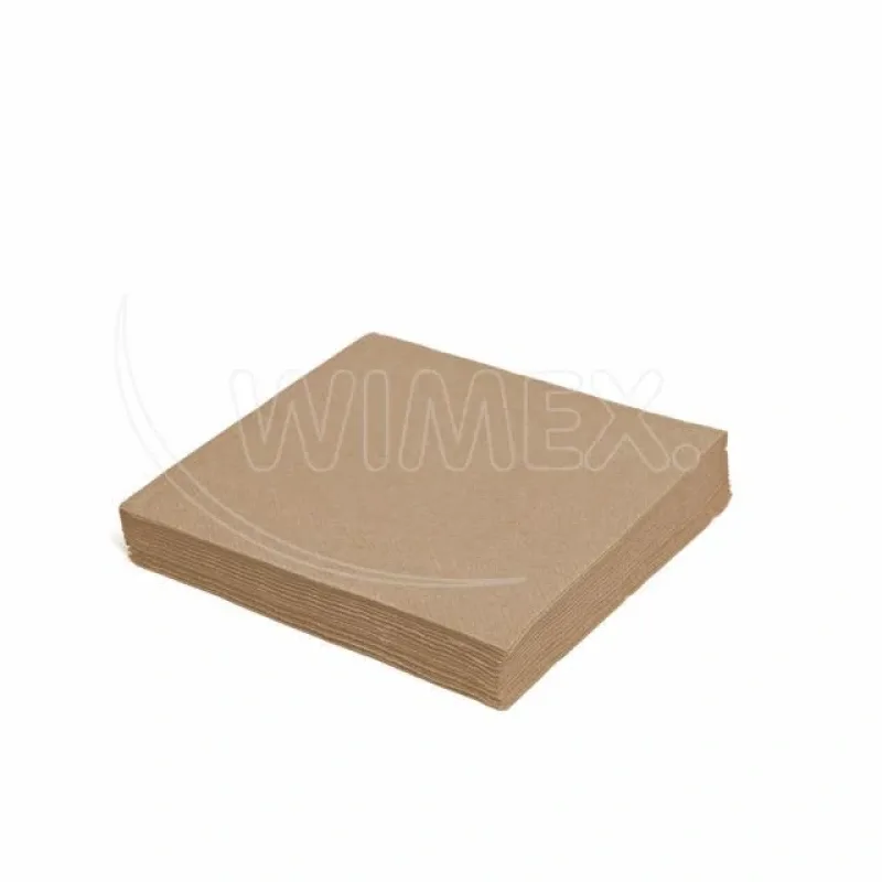 Ubrousky 2vrstvé přírodní hnědé 33 x 33 cm [250 ks](PAP FSC Mix) (86910) P3,4N