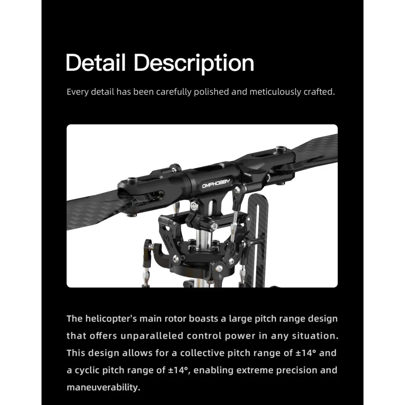 OMP M4 RC 3D vrtulník s motorem Kit (žlutý)