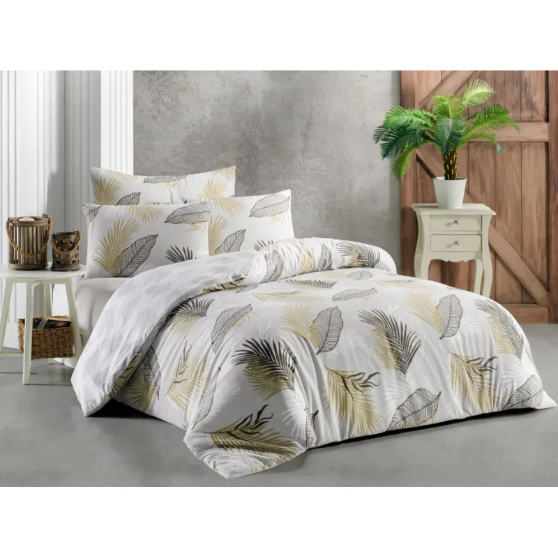 Posteľné bavlnené obliečky DELUX Sanel sivé 140x200/70x90 cm