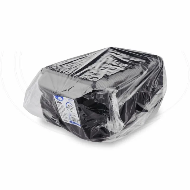 Menu mísa černá (PP) pro zatavovací systémy, 3dílná 227 x 178 x 50 mm [50 ks] (78503 - CH5A)