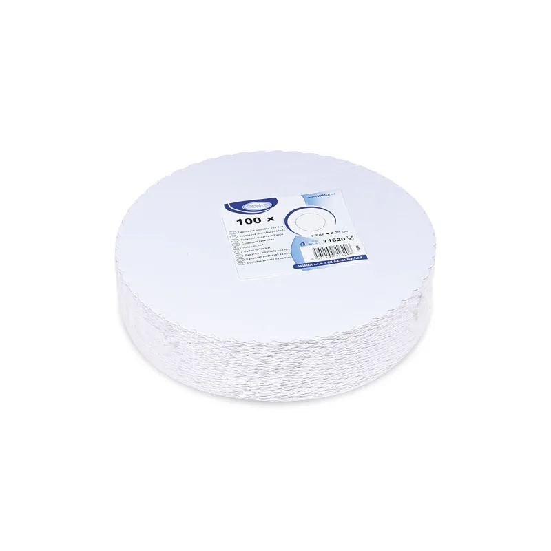 Lepenkové podložky pod dort Ø 20 cm RECY [100 ks] (71620-12A)