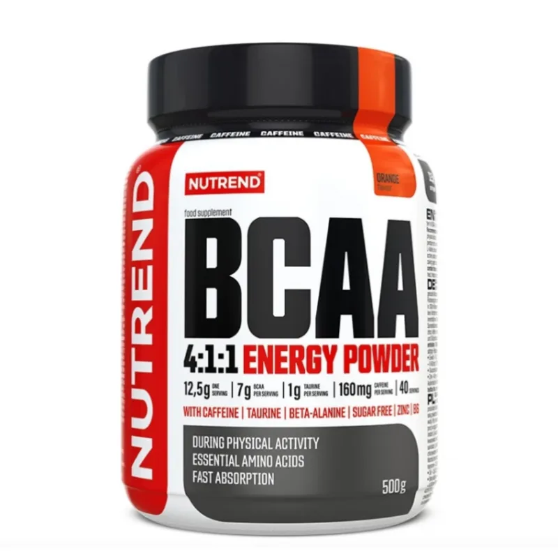 BCAA 4:1:1 Energy Powder 500 g - Nutrend Príchuť: Malina
