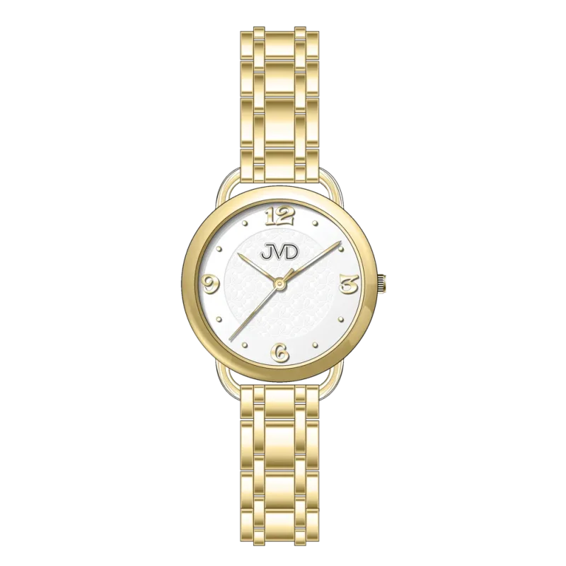 JVD Dámské zlacené ocelové přehledné hodinky JVD J4201.2