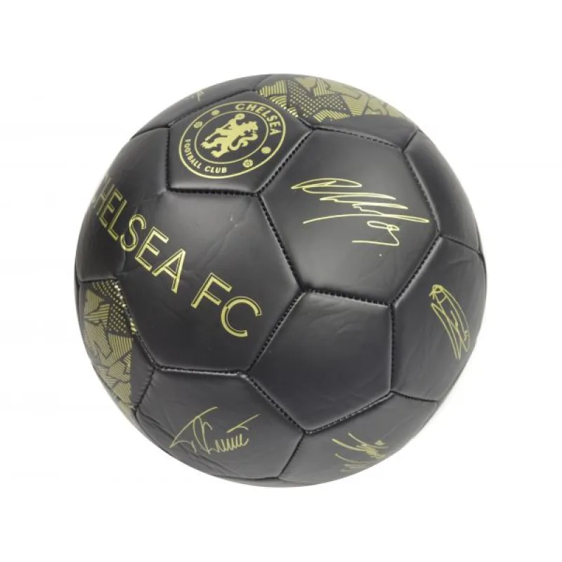 Chelsea FC futbalová lopta s podpismi čierna - SKLADOM