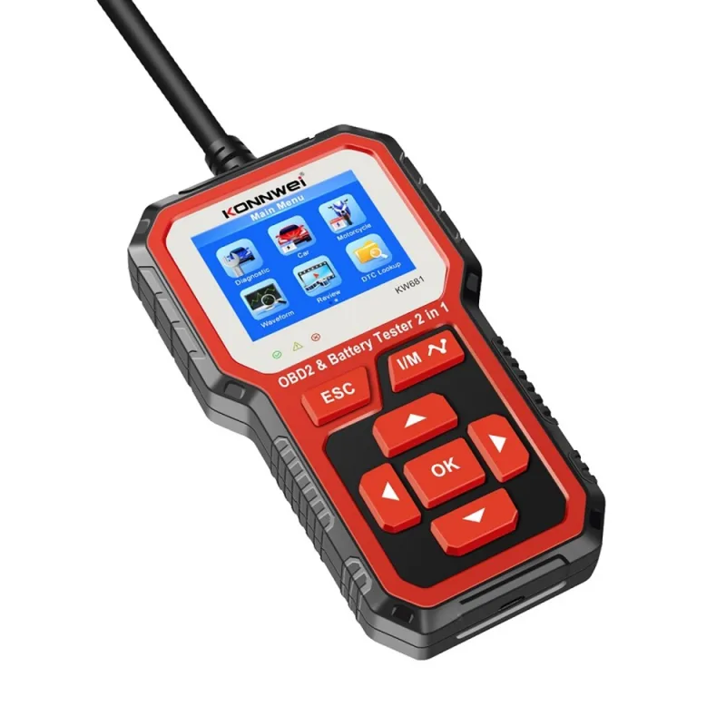 Diagnostický merač, OBD2 skener, tester batérií Konnwei KW681 autodiagnostika