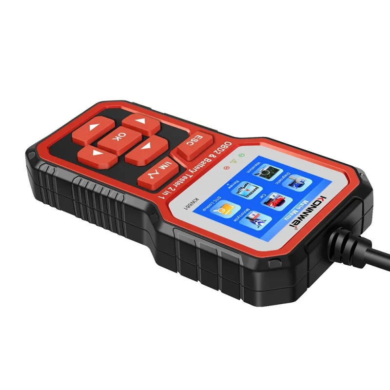 Diagnostický merač, OBD2 skener, tester batérií Konnwei KW681 autodiagnostika