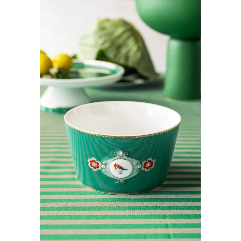 Pip Studio Love Birds miska Ø 15cm, zelená