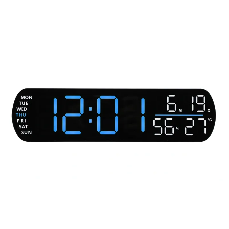 JVD Digitální moderní budík do el. sítě JVD SB5512.1 s modrými LED číslicemi 