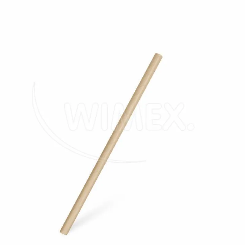 Slámky papírové JUMBO kraft 20 cm, Ø 8 mm [100 ks] (40924)