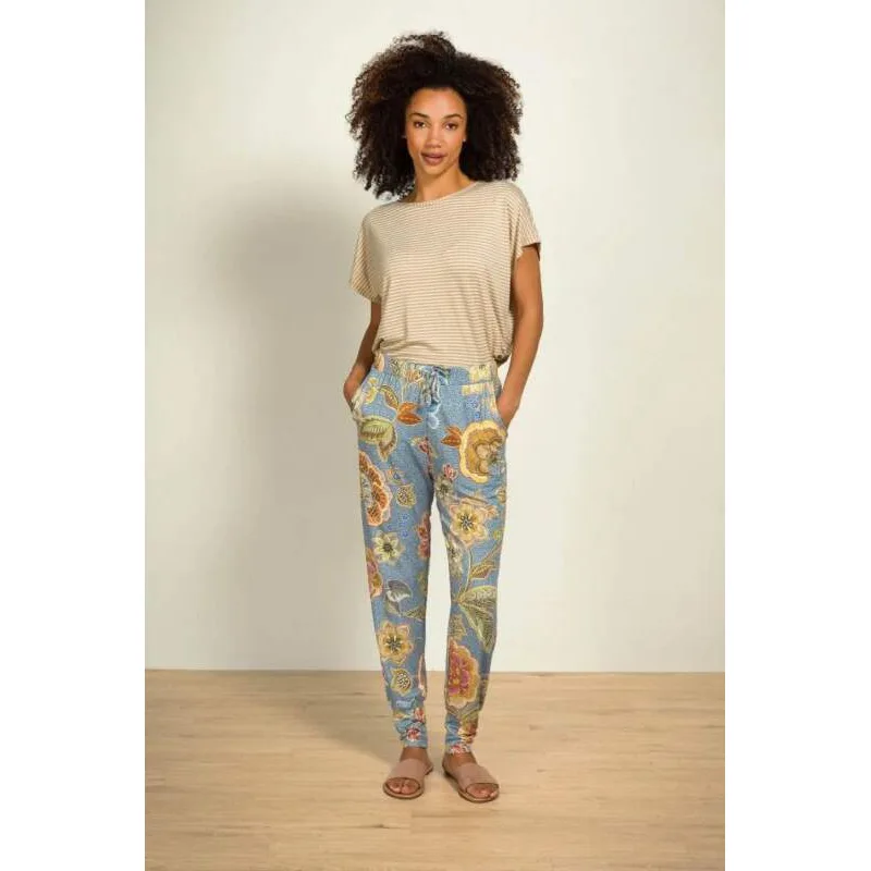 Pip Studio dlouhé kalhoty Bobien Matata, modré