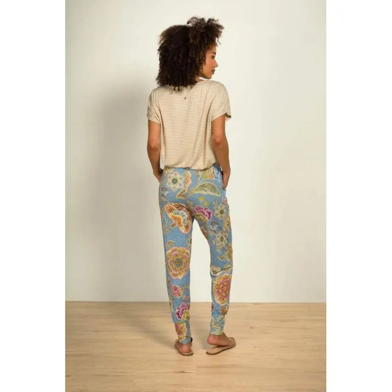 Pip Studio dlouhé kalhoty Bobien Matata, modré