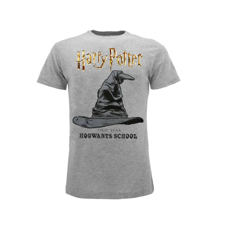 Harry Potter Sorting Hat - Triediaci klobúk tričko šedé pánske