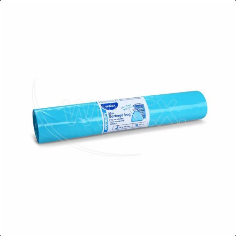Pytle na odpadky, Economy extra light, 120 l modré 70 x 110 cm [25 ks] (69740)