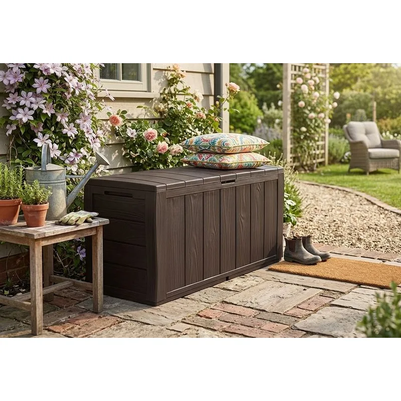 Úložný box Keter SHERWOOD 270 lit., hnedá, 1170x450x575 mm