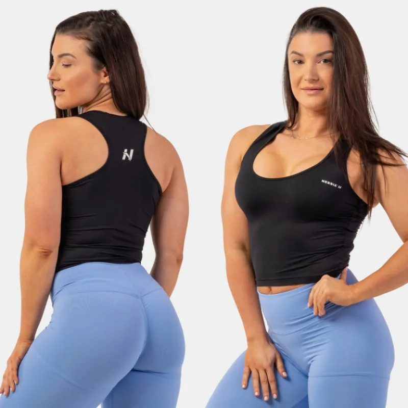 Dámske crop tielko 422 Black - NEBBIA Veľkosť: XS
