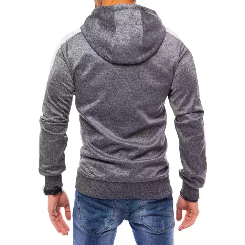 Pánska mikina s kapucňou sivá Dstreet BX5122 XXL