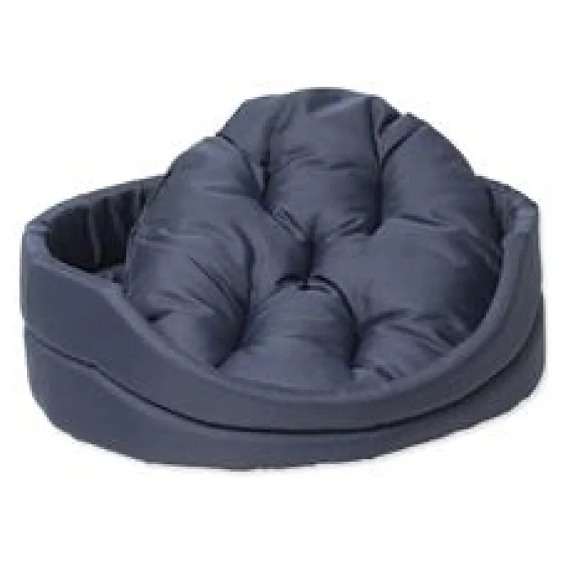 Pelech DOG FANTASY ovál s polštářem tmavě modrý 83cm
