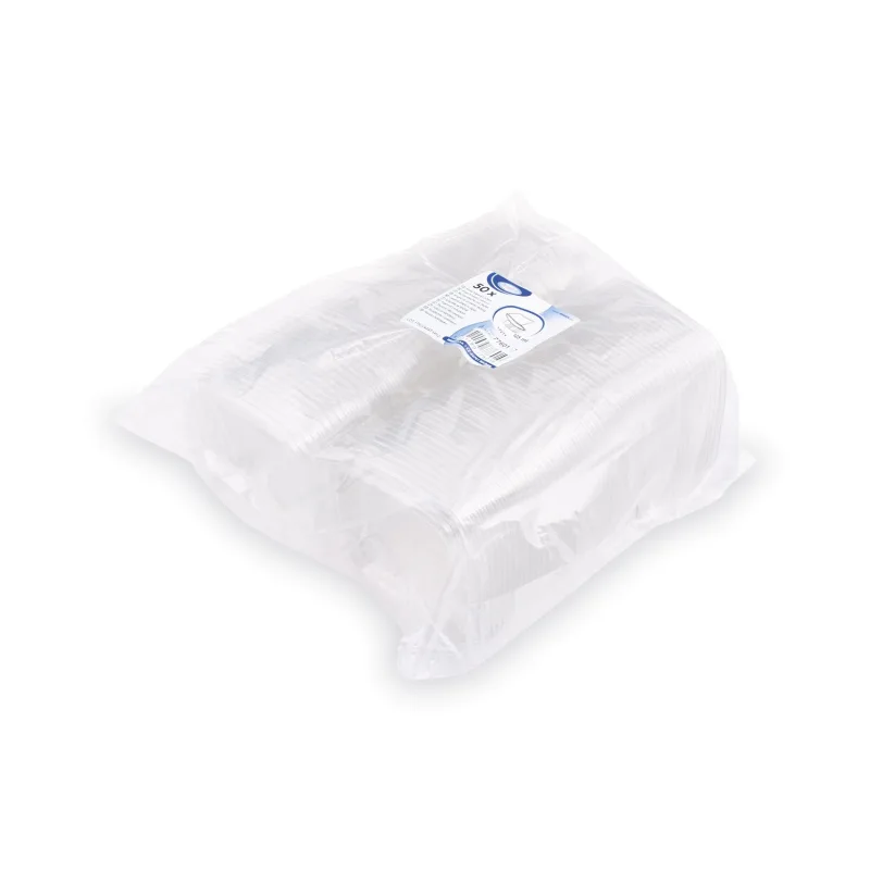 Miska hranatá průhledná s víčkem 125 ml (rPET) [50 ks] (77601 - CH4)